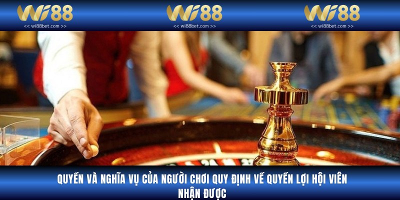 Quyền và nghĩa vụ của người chơi quy định về quyền lợi hội viên nhận được